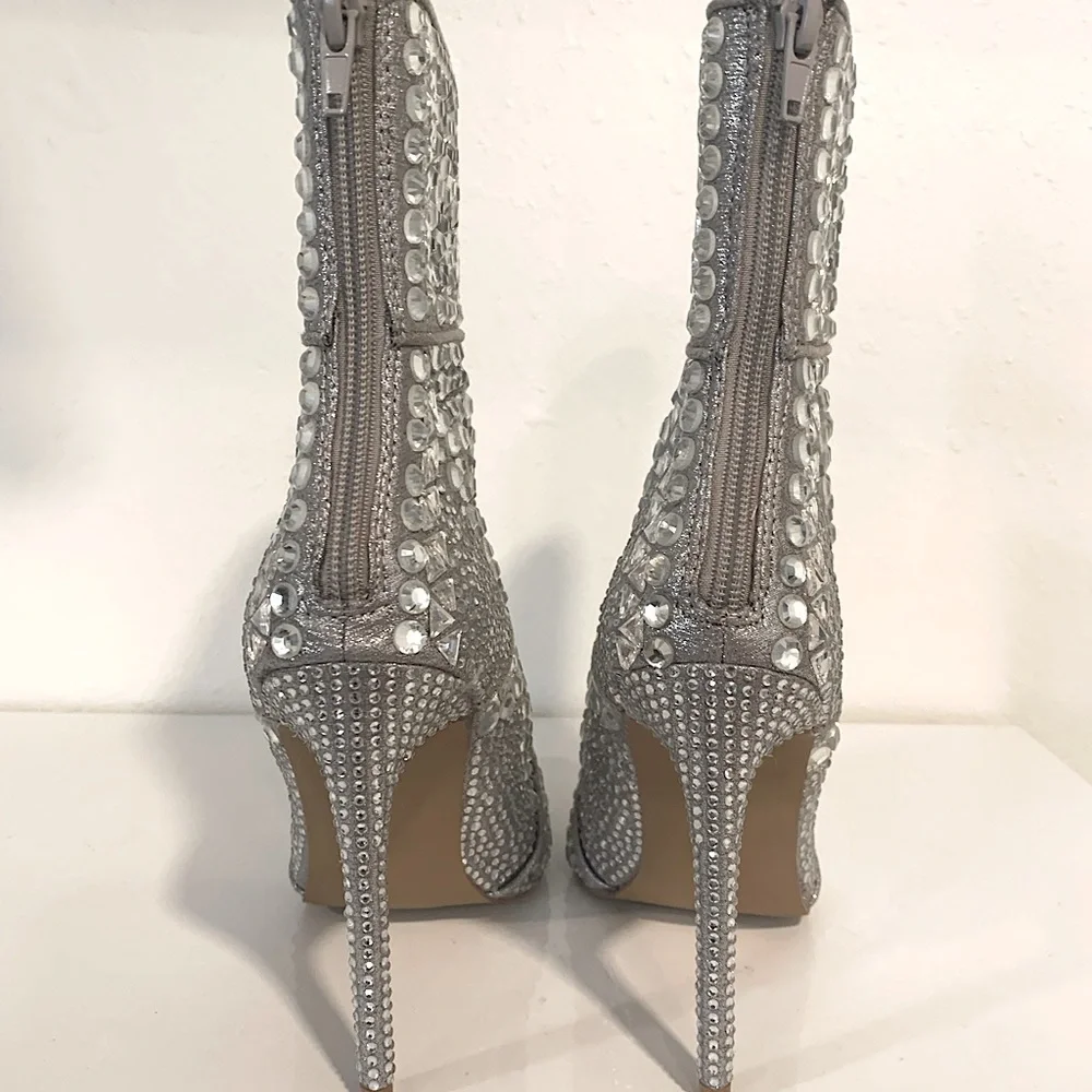 Steve Madden Whole Rhinestone Heels - Picture 4 of 6